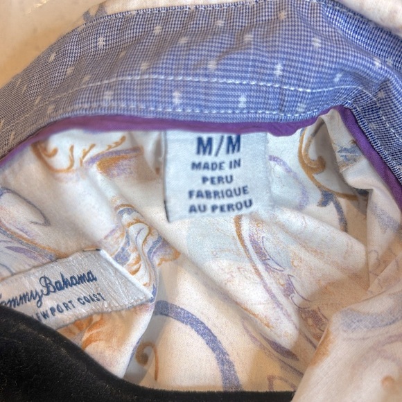 Tommy Bahama Newport Coast Long Sleeve Button Up Paisley Print Men Shirt Size M - Picture 15 of 17